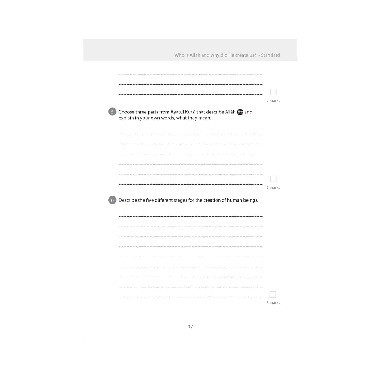 Islamic Studies: Workbook 6 – Learn about Islam Series