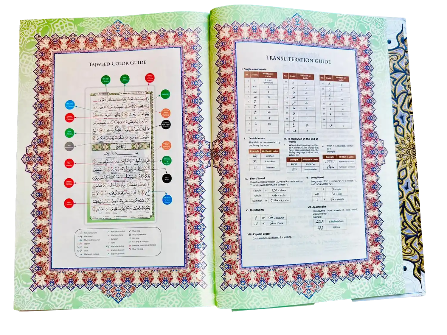 Maqdis Al Quran Al Kareem Word-by-Word Translation Colour Coded Tajweed White