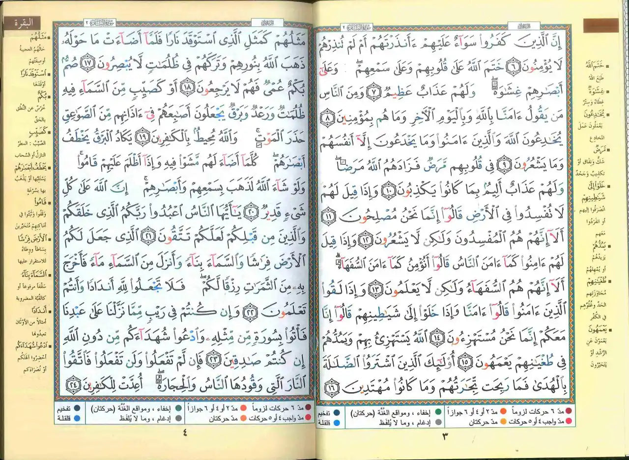 Tajweed Quran - Color coded Arabic only Large 17x24cm DM Delux
