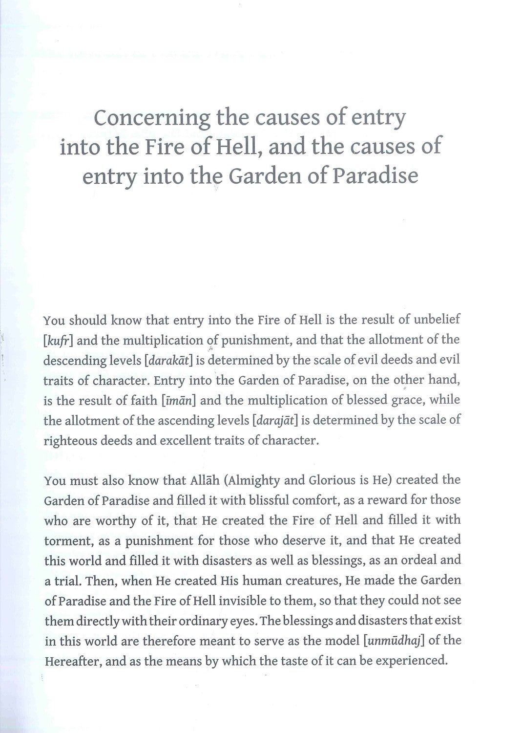 A Concise Description of Jannah & Jahannam - Darussalam