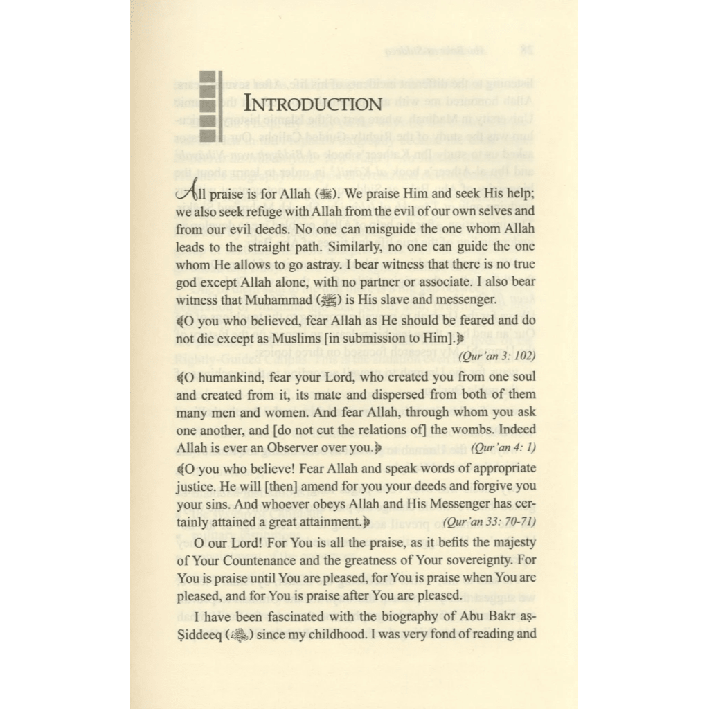 Abu Bakr As-Siddeeq : His Life & Times - Darussalam