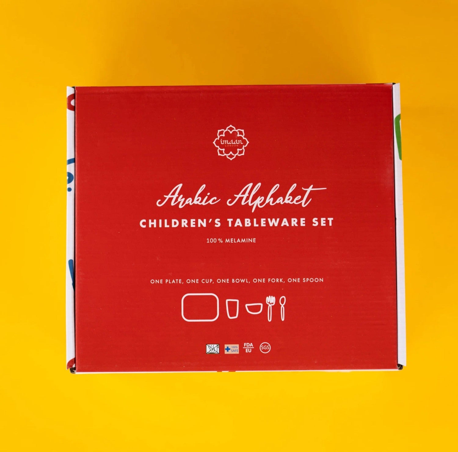 Arabic Alphabet Children's Tableware Set - Darussalam