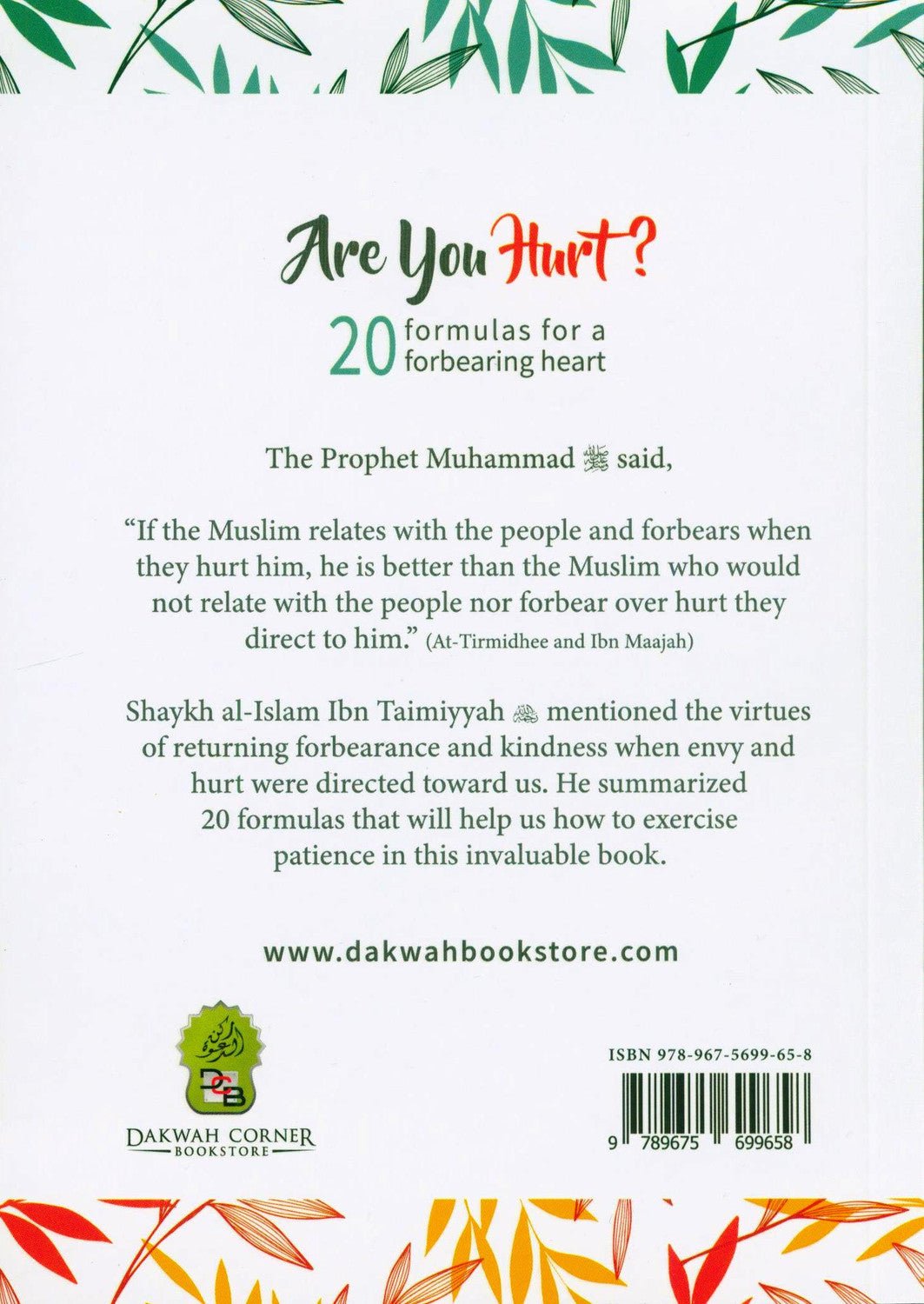 Are You Hurt? 20 Formulas for a Forbearing Heart - Darussalam