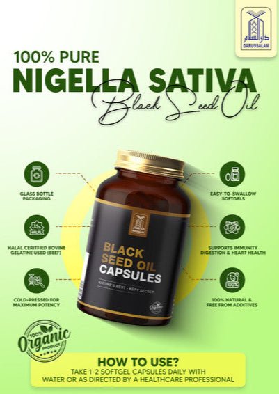 Black Seed Oil Capsules (Softgels) Darussalam - Darussalam