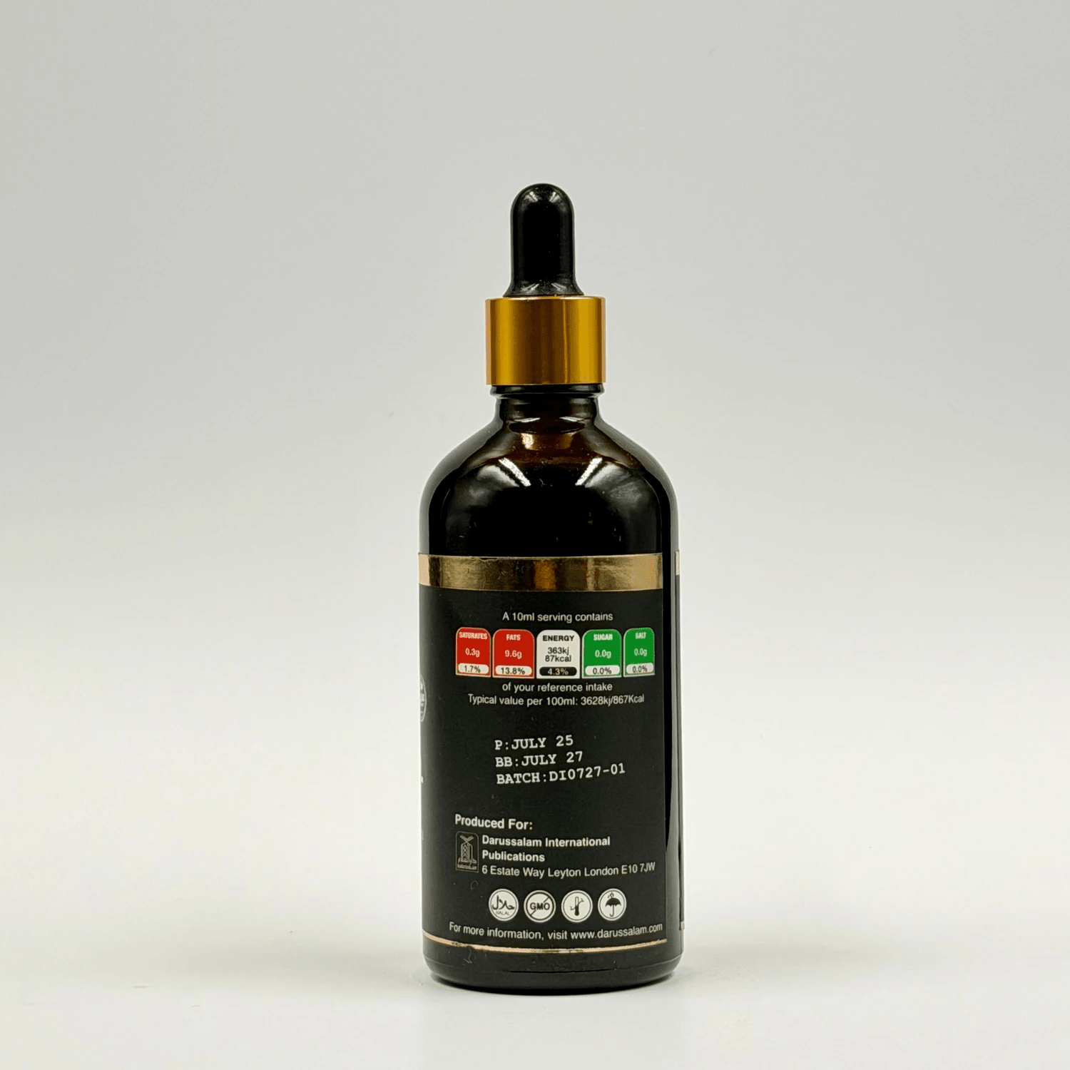 Darussalam Pure Black Seed Oil – Cold Pressed (100ml) - Darussalam