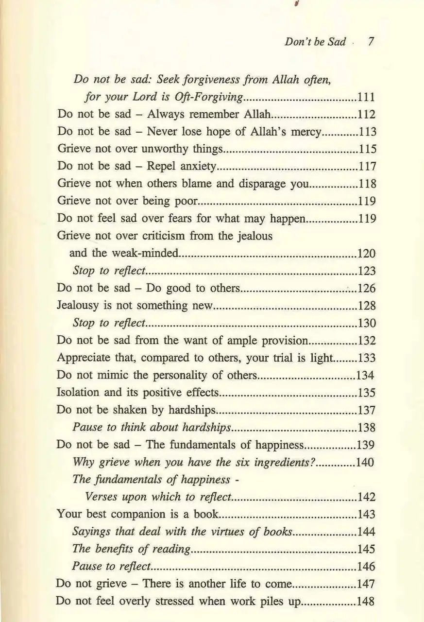 Do not Be Sad: Getting Rid of Sadness and Discovering Joy - Darussalam