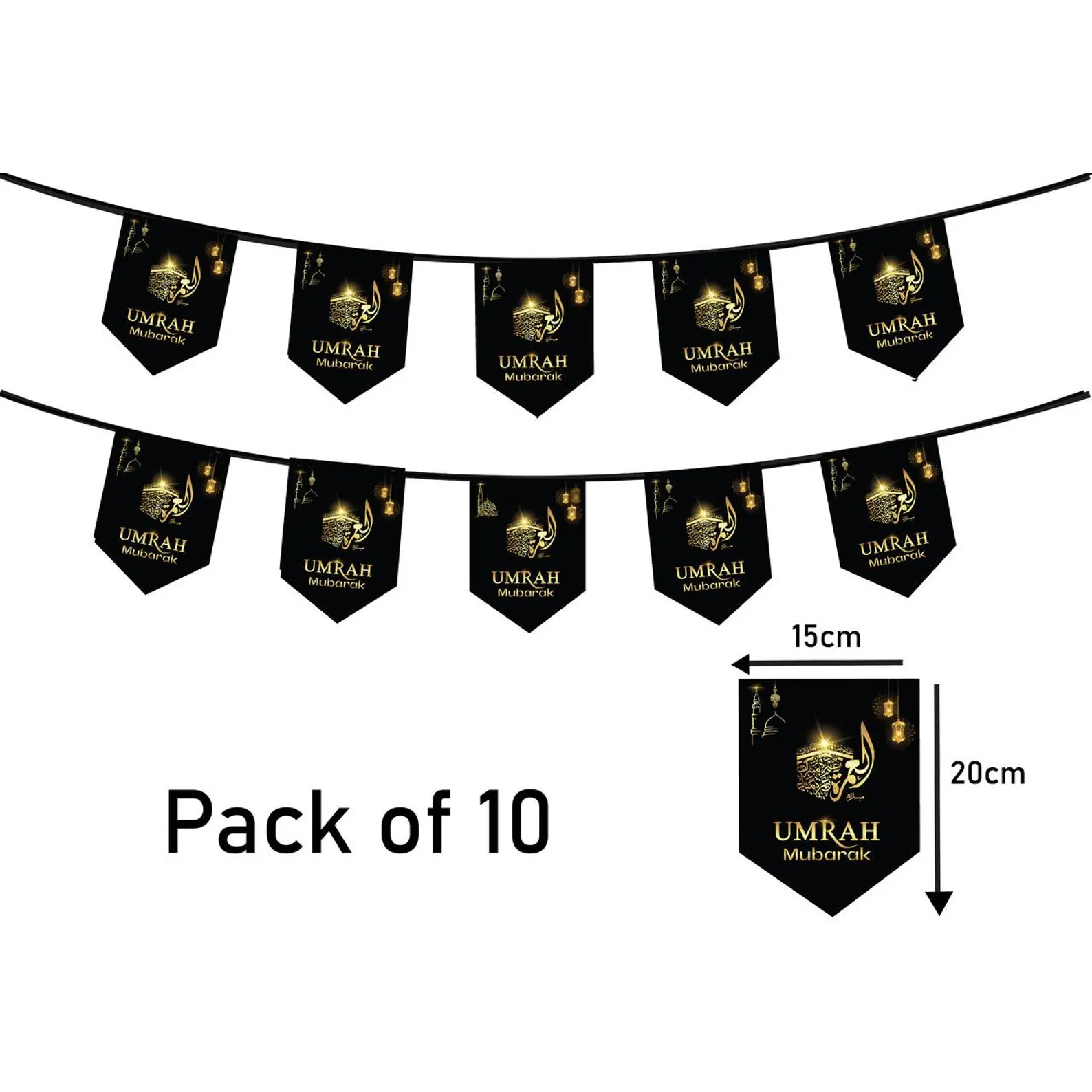 Umrah Mubarak Wall Decorations Bunting