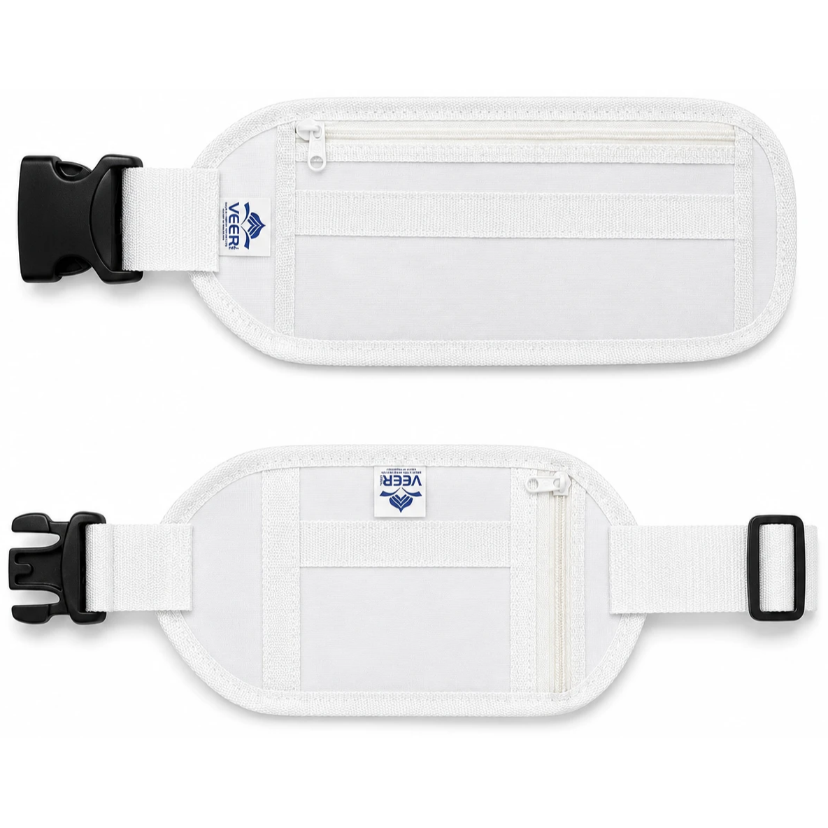 Ihram Belt for Hajj and Umrah with Adjustable Buckle white
