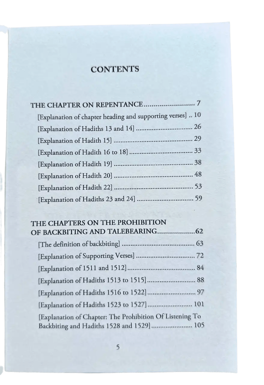 Explanation of Riyad - us - Saliheen,Repentance & The prohibition of backbiting & TaleBearing - Darussalam