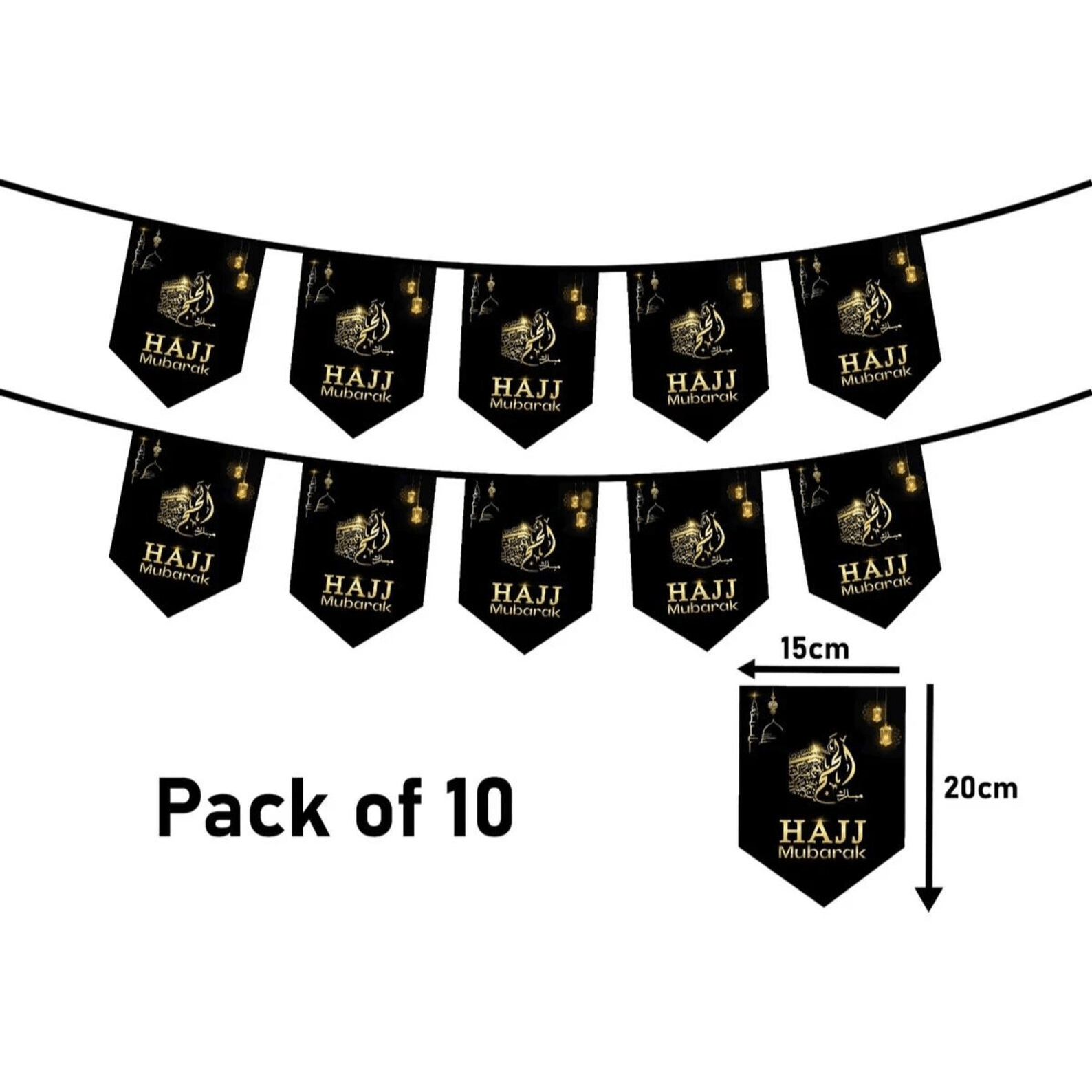 Hajj Mubarak Buntings decorative wall hanging | Hajj Decorations - Darussalam