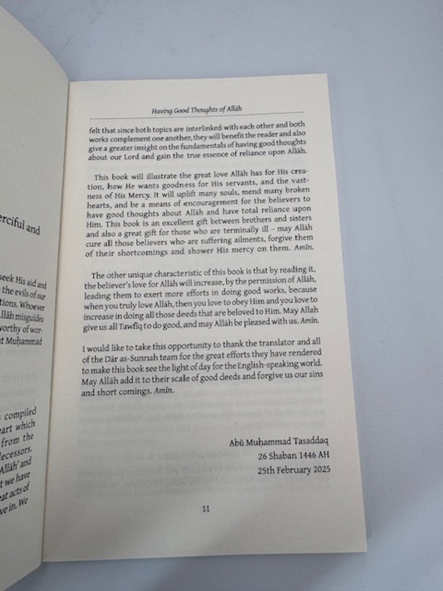 Having Good Thoughts of Allāh by Al - Hāfiẓ Ibn Abī Dunyā - Darussalam