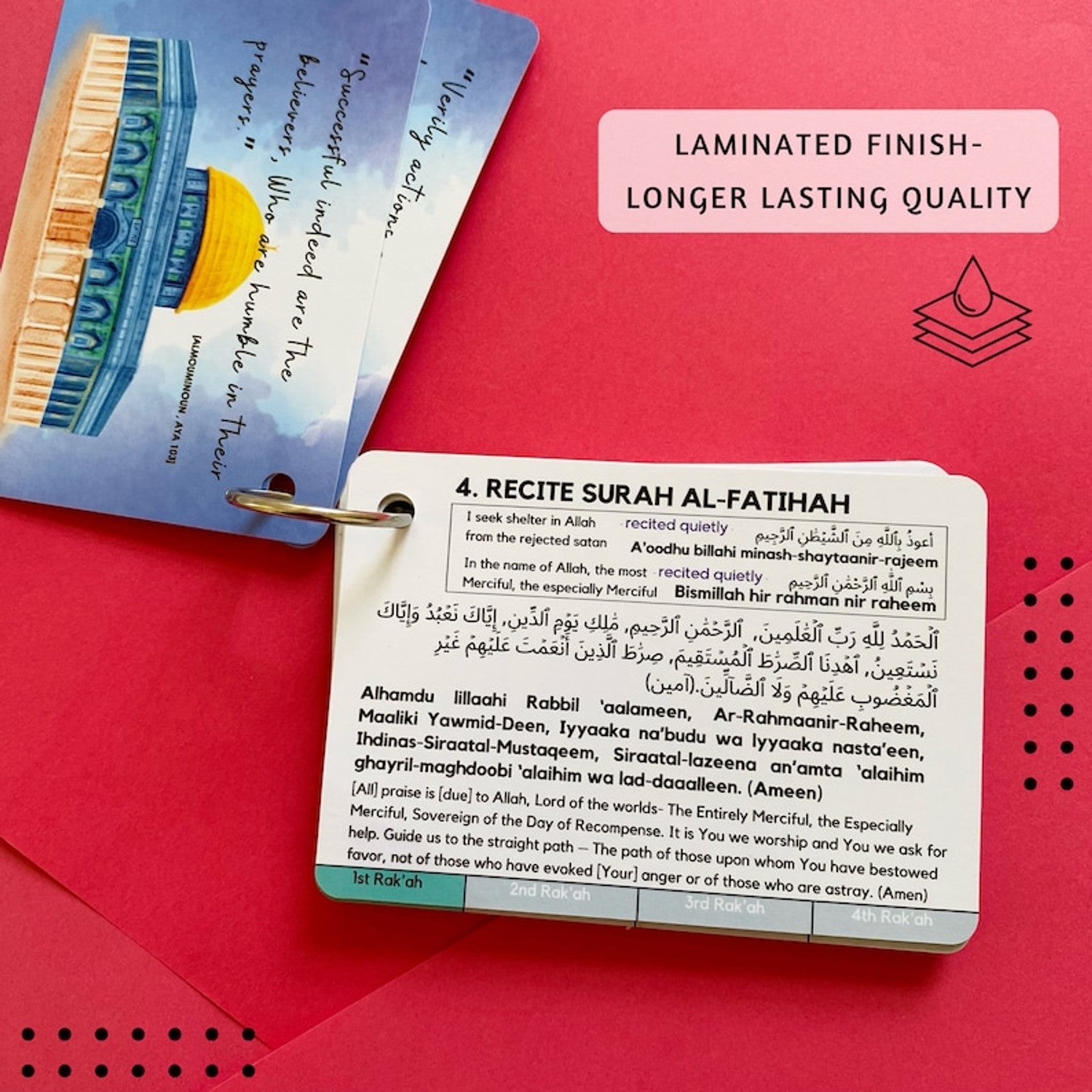 Islamic Salah Cards Prayer Guide, How to Pray, Muslim Kids Reverts Gift, Arabic, Quran - Darussalam