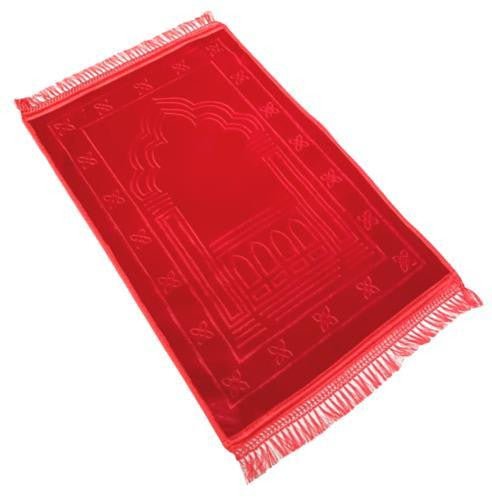 Paded Velvet Prayer Mats (Non Slip) Size (80x120cm) - Darussalam