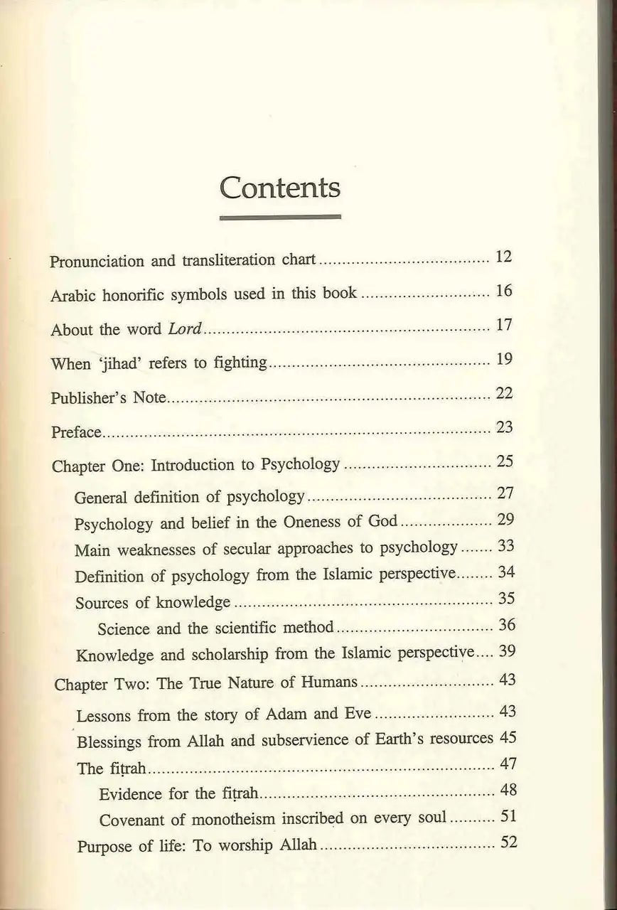 Psychology From The Islamic Perspective - Darussalam