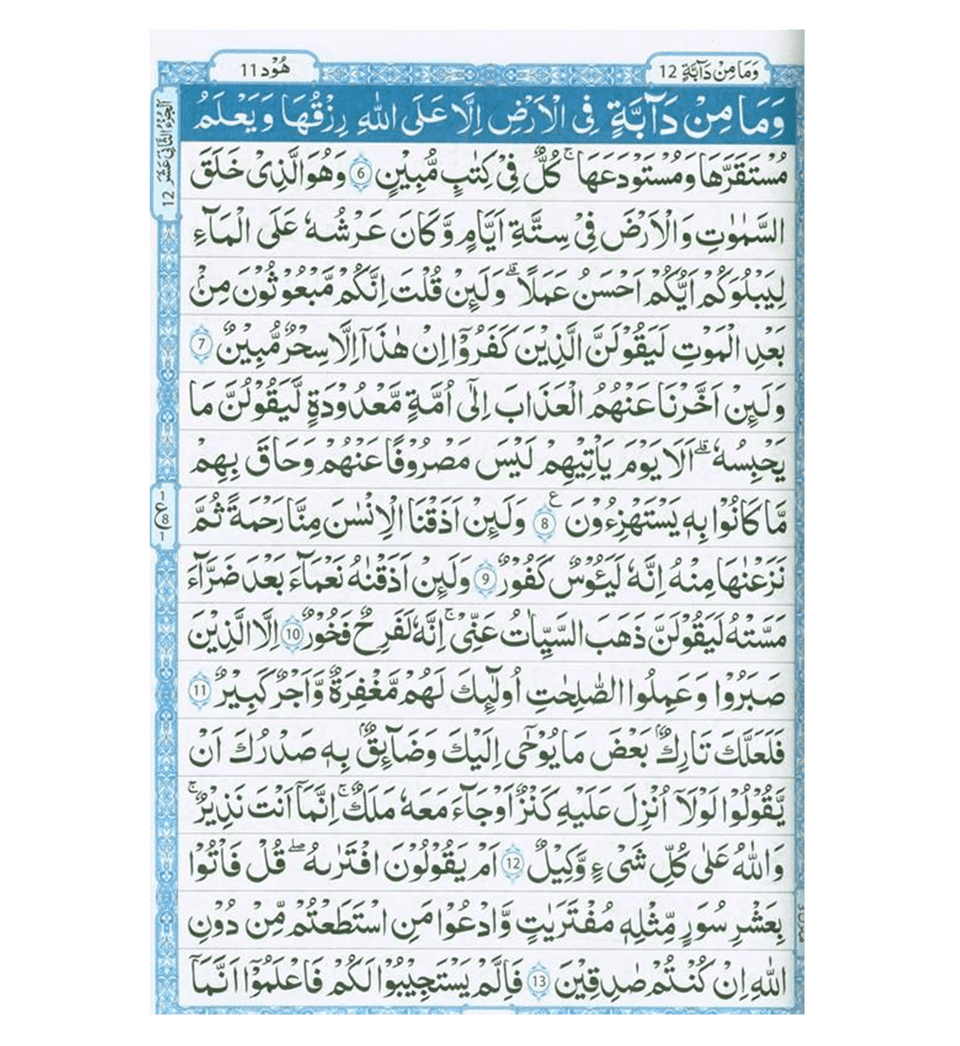 Quran Al - Kareem Urdu Script, 16 Lines (Arabic Only) - Darussalam