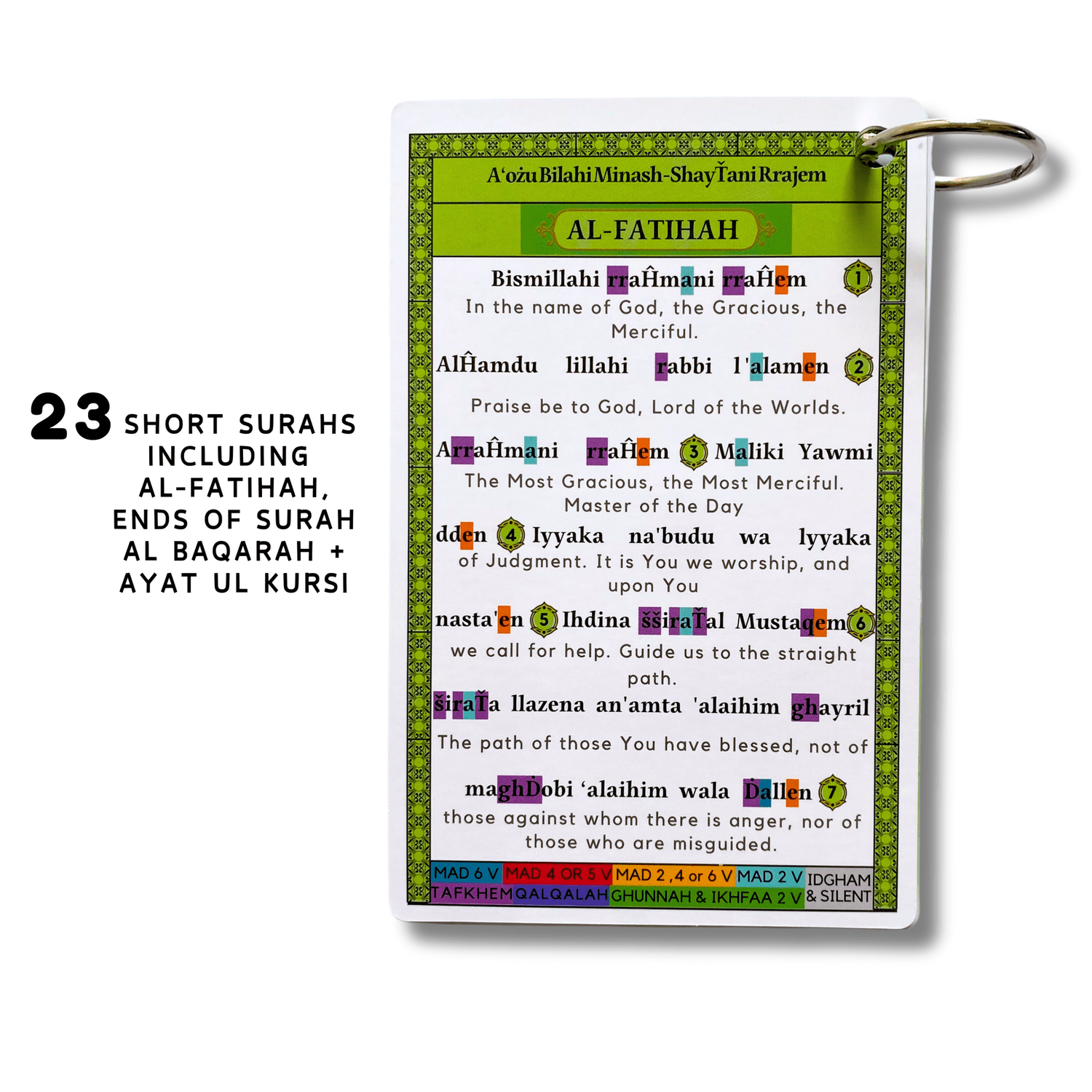 Short Surah Cards With Tajweed - Darussalam