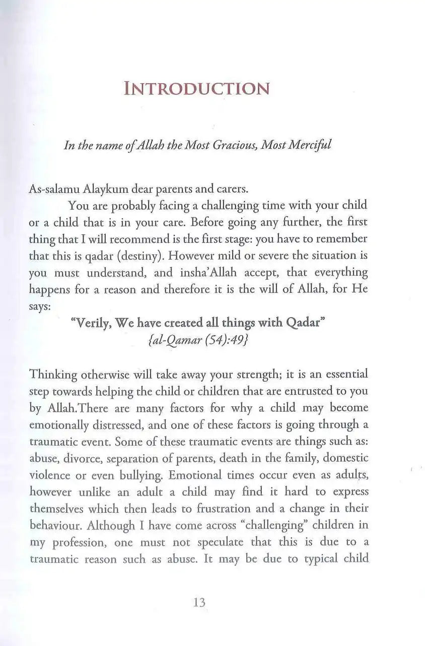 Supporting Young Children Through Distressing Times - Darussalam