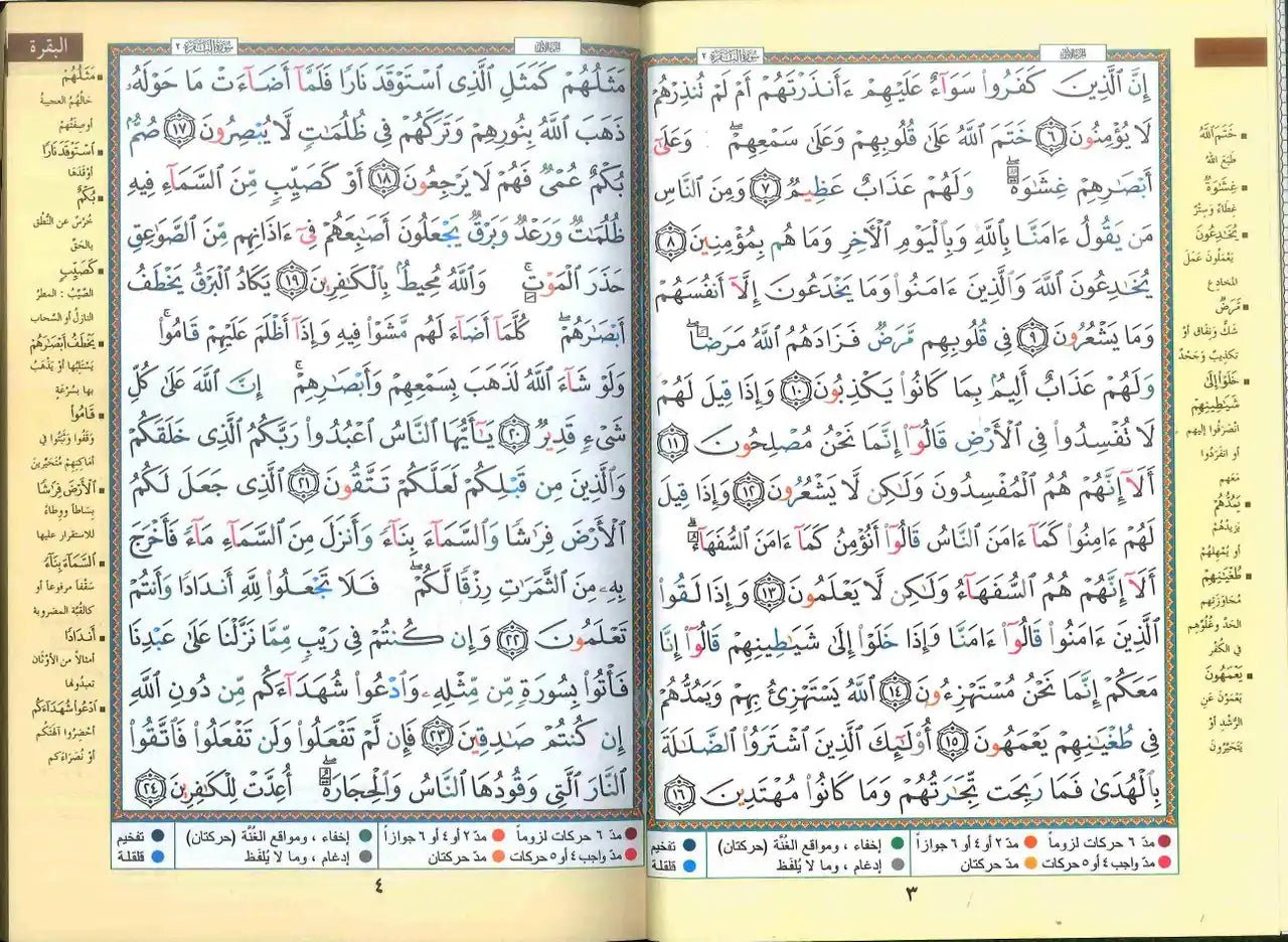 Tajweed Quran - Color coded Arabic only Large 17x24cm DM Delux - Darussalam