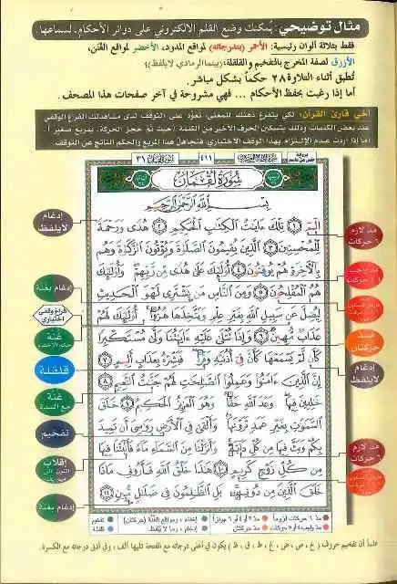 Tajweed Quran - Colour coded Arabic only Medium - Darussalam
