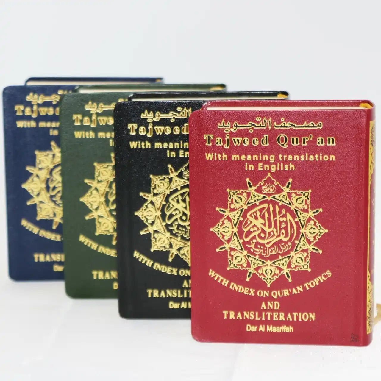Tajweed Quran with English Translation and Transliteration Pocket Size random colour (8x12) - Darussalam