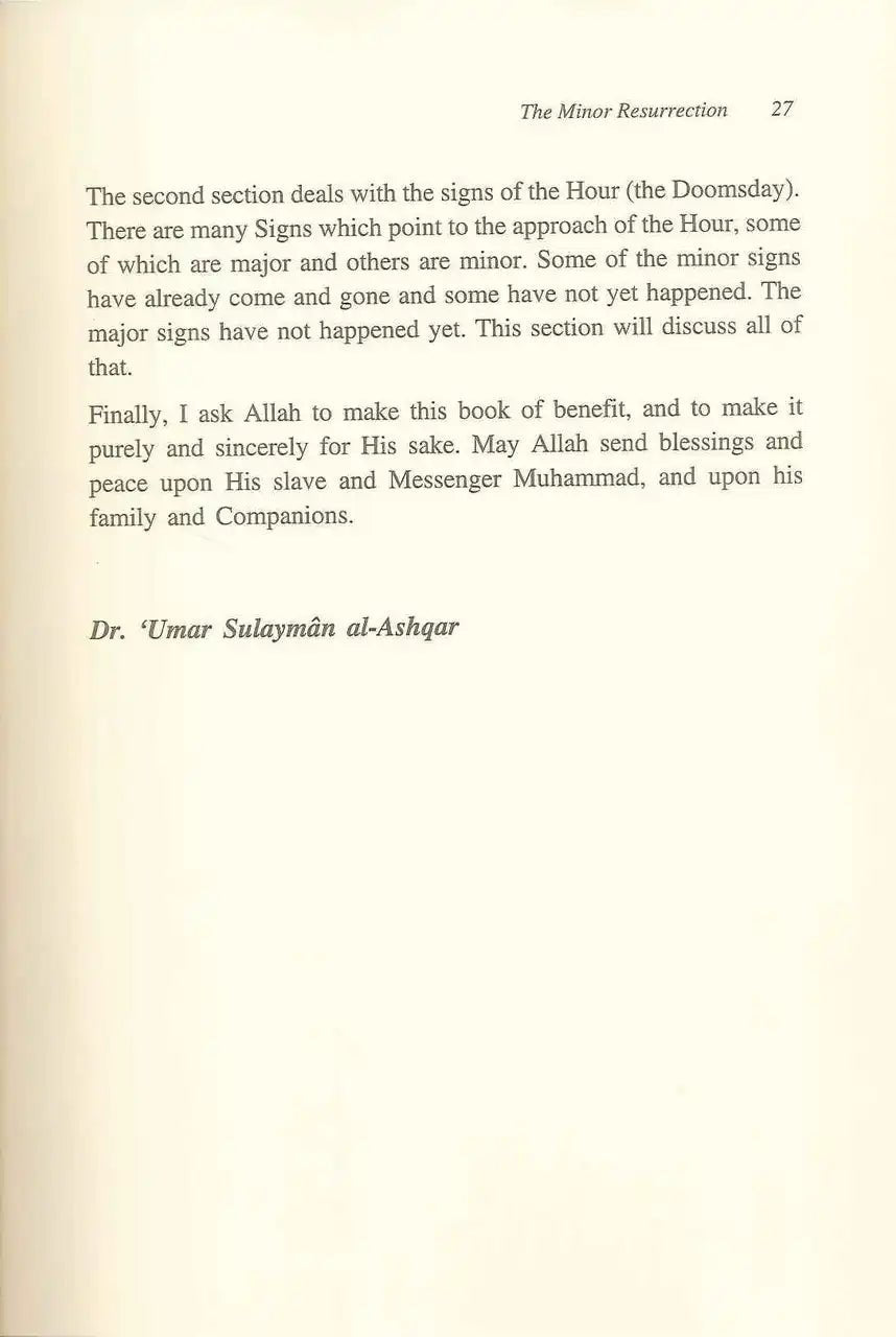 The Minor Resurrection : Islamic Creed Series 5 - Darussalam