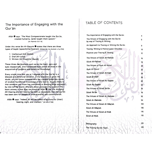 The Tracing Quran ( The Blessed Chapters ) Word By Word Translation Hardback - Darussalam