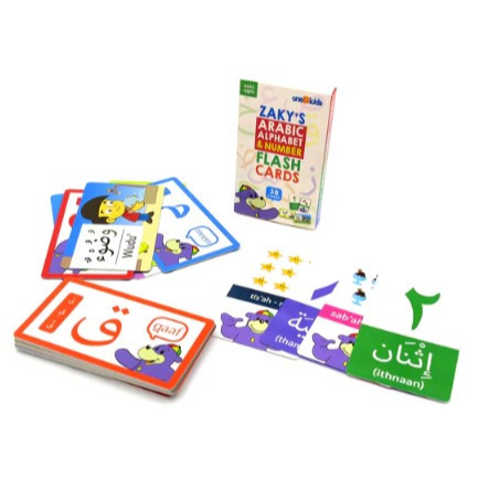 Zaky's Arabic Alphabet & Number Flash Cards By one4Kids - Darussalam