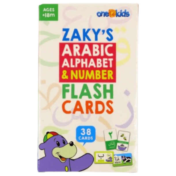 Zaky's Arabic Alphabet & Number Flash Cards By one4Kids - Darussalam